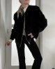 Pikowana Kurtka Bomber Jacket Oversize Black